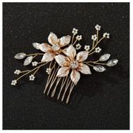 💍 handmade gold bridal hair comb by sweetv - wedding hair clip and accessories for women logo