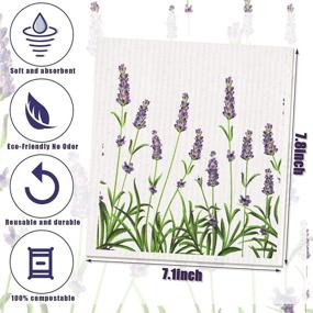 img 3 attached to Remagr Dishcloths Wildflowers Reusable Absorbent