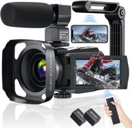 📸 4k digital video camera camcorder, aitechny 48mp 60fps wifi youtube camera with ir night vision, touch screen, 16x digital zoom, vlogging recorder, mic, 2 batteries, remote control logo