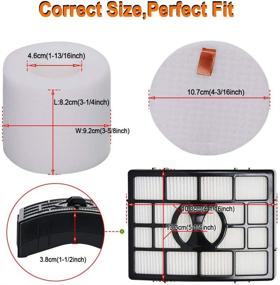 img 1 attached to HIFROM Compatible HEPA and Foam Felt Filter Set for Shark Rotator Powered Lift-Away Models - Replace XFF650 & XHF650