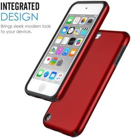 img 3 attached to MoKo 2-in-1 Shock Absorbing TPU Bumper Case - Red, Compatible with iPod Touch 2019 Released iPod Touch 7/6/5, Ultra Slim & Protective