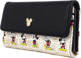 img 2 attached to 🐭 Loungefly Disney Mickey Mouse Metal Detail Faux Leather Wallet