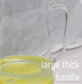 img 2 attached to 🥛 Simax Clear Glass Pitcher for Cold Beverages - Dishwasher Safe, Angled Cylinder Design, 2.5 Quart Capacity, Premium Glassware