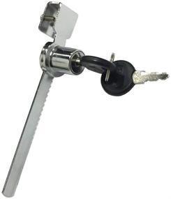 img 1 attached to 🔒 WOOCH Sliding Glass Door Ratchet Locks with Chrome Finish, Keyed Alike for Showcase Display - 2 Pack