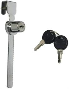 img 2 attached to 🔒 WOOCH Sliding Glass Door Ratchet Locks with Chrome Finish, Keyed Alike for Showcase Display - 2 Pack