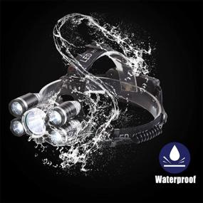 img 1 attached to 💡 12000 Lumen Ultra Bright CREE LED Headlamp: Rechargeable, Waterproof Headlamps for Camping, Hiking, Hunting