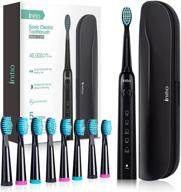 💫 initio electric toothbrush: 5 modes, smart timer, 8 brush heads, travel case – rechargeable whitening oral care logo