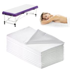 img 4 attached to JEBBLAS Disposable Bed Sheets: Waterproof Spa Massage Table Cover, Breathable Non-woven Fabric, Big Size - 31x79 inch, 20 Count