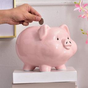 img 3 attached to 💖 Cute and Creative World Ceramics Piggy Bank for Girls - Encourage Saving in Style!