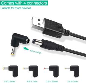 img 3 attached to 🔌 XINYUWIN USB Type-A Male to 5.5mm x 2.1mm Barrel 5V DC Power Cable - Compatible with Laptop, Notebook, HUB Splitter, Router, LED Lights, USB Speaker
