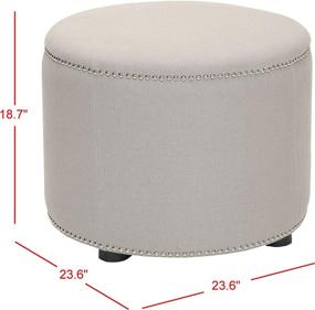 img 1 attached to Safavieh Collection Zachary Nailhead Ottoman