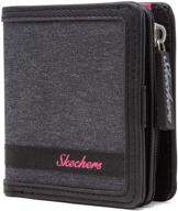 skechers womens blocking wallet accessory bi fold logo