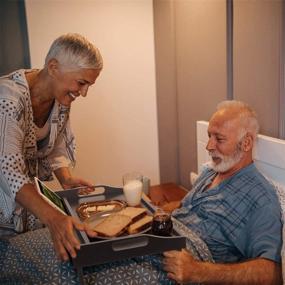 img 1 attached to 🍽️ Folding Foldable Breakfast Tray with Artmeer Handles: The Perfect Kitchen Companion