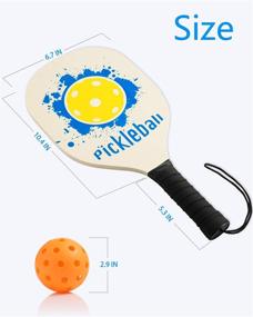 img 2 attached to Ackitry 4 Wood Pickleball Paddles Set with Carry Backpack, 6 Indoor/Outdoor Pickleballs, 9-Ply Basswood Rackets - Ergonomic Cushion Grip Included