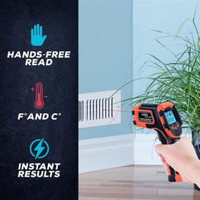 img 3 attached to 🌡️ KIZEN Infrared Thermometer Gun (NOT for Humans) - LaserPro LP300: Non-Contact Temperature Gun for Cooking, Home Repairs & Maintenance -58°F to 1112°F (-50°C to 600°C)