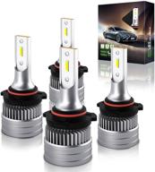 vepagoo led headlight bulbs 9005/hb3 high beam 9006/hb4 low beam 🔦 combo, 12000 lumens super bright conversion kits 6500k cool white, pack of 4 logo