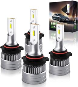 img 4 attached to Vepagoo LED Headlight Bulbs 9005/HB3 High Beam 9006/HB4 Low Beam 🔦 Combo, 12000 Lumens Super Bright Conversion Kits 6500K Cool White, Pack of 4