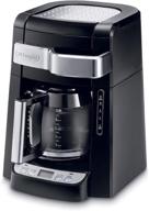 ☕ delonghi dcf2212t черный кофеварка с капельной заваркой: стеклянный кувшин на 12 чашек для идеально заваренного кофе логотип