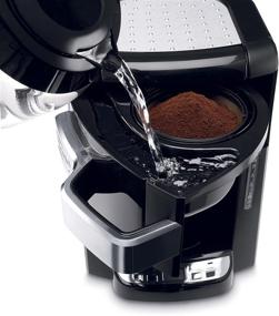 img 1 attached to ☕ Delonghi DCF2212T Черный кофеварка с капельной заваркой: Стеклянный кувшин на 12 чашек для идеально заваренного кофе