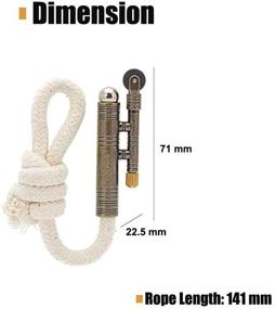 img 1 attached to 🔥 3PCS Windproof Rope Lighter: Vintage WWII Style, Portable Survival Lighter for Outdoor Camping - No Kerosene/Gas Needed. Perfect Army Navy Gift Set (Bronze, Silver, Gold)