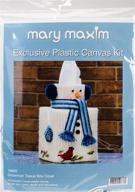 mary maxim snowman plastic canvas tissue box kit, 5&#34; – delightful holiday decorative crafts logo