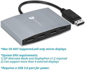 img 3 attached to 🔌 гофанко Пророчество 1x4 Разветвитель и адаптер DisplayPort 1.2 Multi Display - DP к четырем 4-портовым конвертерам DisplayPort MST Hub (PRO-MSTDP4DP)