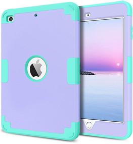 img 4 attached to 💜 BENTOBEN iPad Mini 5/4 Case - 3-in-1 Hybrid Heavy Duty Shockproof Cover, Purple