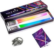 🌟 ultimate star wars chopsticks: luxxis light up led glowing multicolor set [2 pairs] - perfect for fun theme parties and gifts, with bonus bottle opener and gift-ready postcard logo