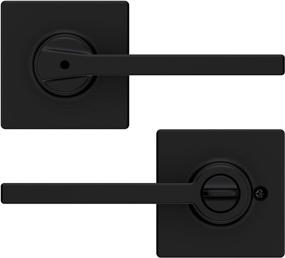 img 2 attached to 🚪 Kwikset Casey Privacy Lever for Bedroom or Bathroom Door in Matte Black