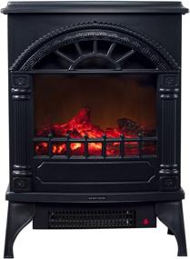 img 3 attached to 🔥 Northwest 80-WSD012 Electric Space Heater - Freestanding Fireplace with Faux Log and Flame Effect for Living Room, Bedroom, and Kitchen (Black), (L) 10”x (W) 16.5”x (H) 21.5
