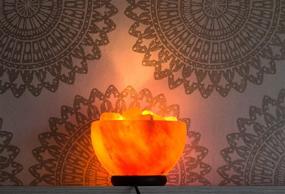 img 1 attached to 🔥 Enhance Your Space with Whiteswade Himalayan Salt Lamp Signature 'Rumeisa Firebowl' - Featuring Authentic Himalayan Crystal Rock, Salt Chips, UL-Approved Dimmer Switch and Bulb. Perfect Gift Idea and Popular Feng Shui Decor.