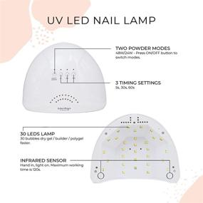 img 2 attached to 💅 Набор для маникюра с гелем для ногтей EdenRays UV - лампа 48W/24W, 6 цветов & платиновый гель и инструменты (Набор 2)