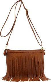 img 1 attached to Small Fringe Crossbody Wrist Strap Women's Handbags & Wallets