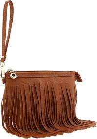 img 3 attached to Small Fringe Crossbody Wrist Strap Women's Handbags & Wallets