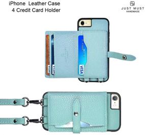 img 1 attached to 👛 JUST Must Wallet Case for iPhone 6/7/8/SE 2020 - Stylish Leather Case with Detachable Crossbody Strap and 4 Card Holder Slots for Women