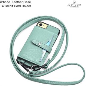 img 2 attached to 👛 JUST Must Wallet Case for iPhone 6/7/8/SE 2020 - Stylish Leather Case with Detachable Crossbody Strap and 4 Card Holder Slots for Women