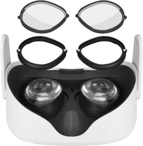 img 4 attached to 👓 MASiKEN Clip Lens Protection Myopia Glasses for Oculus Quest 2, Quest 1, Rift S or Oculus Go - Magnetic Eyeglass Frame, Prevent Scratches, Anti-Blue Lens, Relieve Eye Fatigue (6 Piece Set)