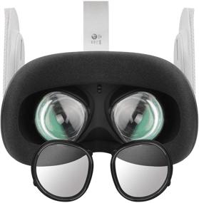 img 2 attached to 👓 MASiKEN Защита для очков с коррекцией дальнозоркости для Oculus Quest 2, Quest 1, Rift S или Oculus Go - Магнитная оправа для очков, защита от царапин, антиблокираторные линзы, снижение усталости глаз (набор из 6 штук)