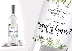 img 1 attached to 🍾 Bridal Party Wine Bottle Labels: Set of 7 for Maid of Honor and Bridesmaids - Perfect Bridal Party Favors, Ideas, and Gifts: 'I Can't Say I Do Without You'