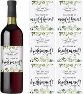 🍾 bridal party wine bottle labels: set of 7 for maid of honor and bridesmaids - perfect bridal party favors, ideas, and gifts: 'i can't say i do without you' logo