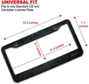 img 2 attached to 💎 Black Sparkling Rhinestone Glitter Crystal Bling Stainless Steel License Plate Frame - All Weather-Proof Super Adhesive Black Rhinestone by Zento Deals