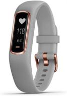 garmin vivosmart 4 - rose gold with gray band: activity tracker & fitness watch with pulse ox & heart rate monitoring логотип