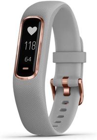 img 4 attached to Garmin Vivosmart 4 - Rose Gold with Gray Band: Activity Tracker & Fitness Watch with Pulse Ox & Heart Rate Monitoring