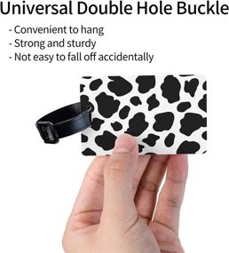 img 2 attached to 🐮 Cow Pattern PVC Luggage Tag – Lightweight Travel Bag Case Label for Backpacks – Ideal for Kids, Women, and Men