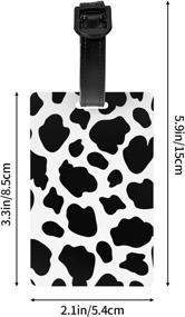 img 1 attached to 🐮 Cow Pattern PVC Luggage Tag – Lightweight Travel Bag Case Label for Backpacks – Ideal for Kids, Women, and Men