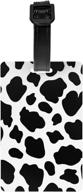 🐮 cow pattern pvc luggage tag – lightweight travel bag case label for backpacks – ideal for kids, women, and men логотип