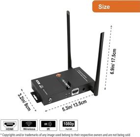 img 3 attached to J-Tech Digital 1X2 Wireless HDMI Extender 200ft: Full HD 1080p, Dual Antenna, HDMI Loop Output, IR Passthrough – Receiver (1080P 200ft)