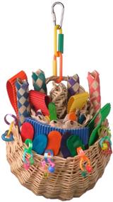 img 4 attached to Super Bird Creations SB669 Wicker Foraging Basket Bird Toy: Engaging Parrots with Chewable Toys | Medium Size 10” x 4” x 5” | Pack of 1