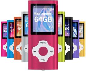 img 4 attached to 🎧 MYMAHDI - Digital Compact Portable MP3/MP4 Player for Max 64 GB Support, with Photo Viewer, E-Book Reader, Voice Recorder, FM Radio, Video Movie - Red