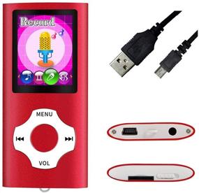 img 1 attached to 🎧 MYMAHDI - Digital Compact Portable MP3/MP4 Player for Max 64 GB Support, with Photo Viewer, E-Book Reader, Voice Recorder, FM Radio, Video Movie - Red